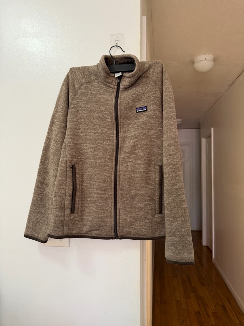 Patagonia Heathered Tan Full-Zip Fleece Jacket